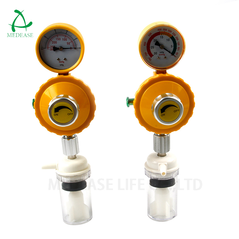 European Standard Yellow Vacuum Regulator with Ohmeda Adapter