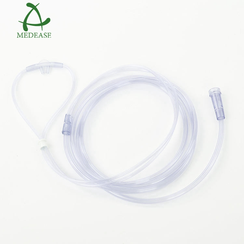 Sterile Pvc Nasal Oxygen Cannula Tube with Clips