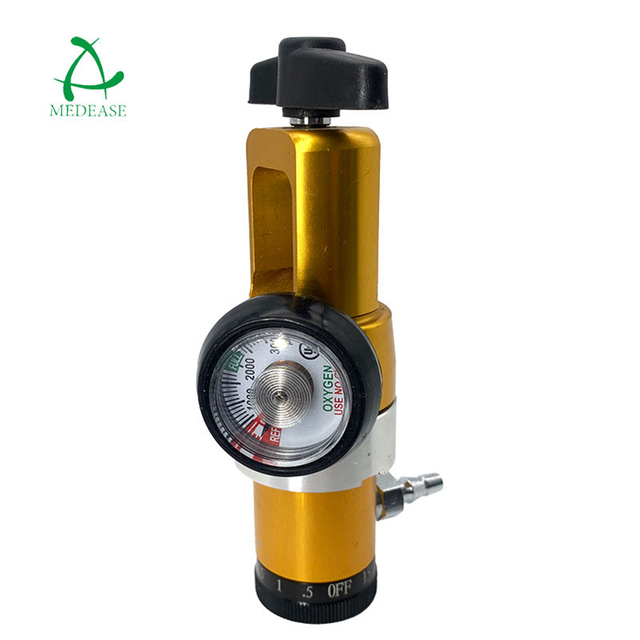 CGA870 Mini NS Medical Oxygen Regulator/Pin Indexed Yoke Inlet Cylinder Click Oxygen Regulator