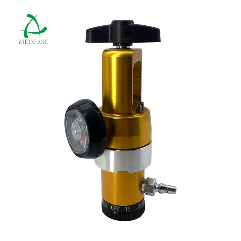 CGA870 Mini NS Medical Oxygen Regulator/Pin Indexed Yoke Inlet Cylinder Click Oxygen Regulator