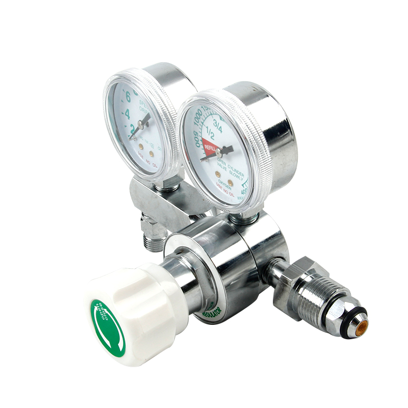 Bullnose Oxygen Reducer/Oxygen Regulator with Double Meter