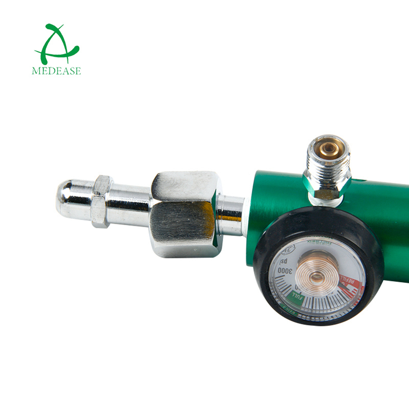 CGA540-A with 2 Check Valve Medical Oxygen Regulator/Female Thread Cylinder Click Oxygen Regulator