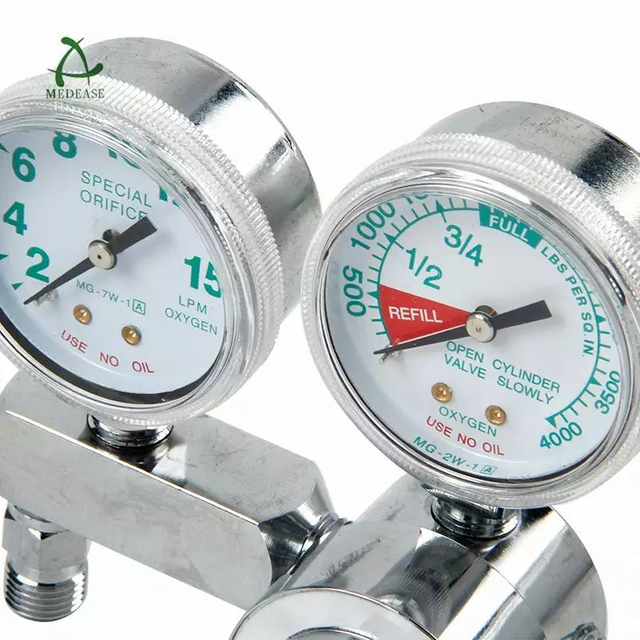 CGA540 Oxygen Reducer/Oxygen Regulator with Double Meter